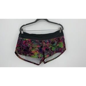 Lululemon Speed Up High-Rise Lined Short 2.5 Floral Multi Black Size 10 LW7AVHR